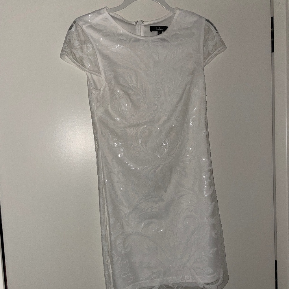 White mini Lace Dress Lulu’s